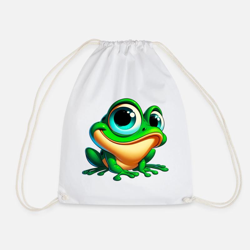 Frosch - Turnbeutel - Weiß