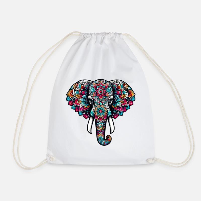 Elefant - Turnbeutel - Weiß