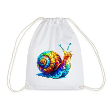 Schnecke - Turnbeutel - Weiß - Vorne