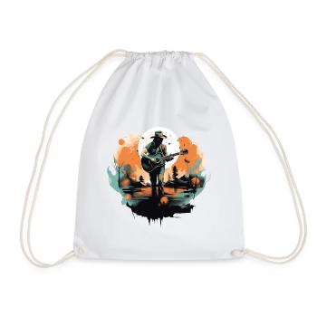guitariste, guitariste, chanteur, musique country, vintage - Sac de sport léger - blanc - Devant