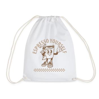 Espresso Yourself Coffee - Drawstring Bag - white - Front