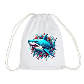 Requin - Sac de sport léger - blanc - Devant