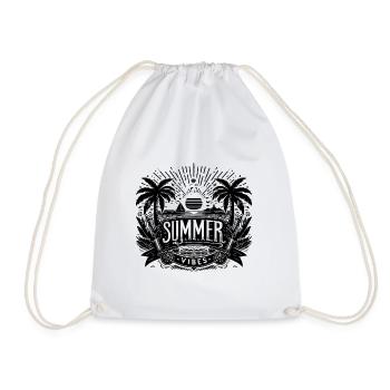 SUMMER Vibes, Beach Design - Turnbeutel - Weiß - Vorne