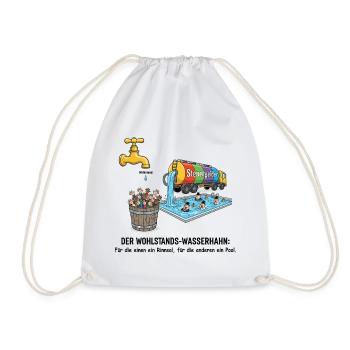 The prosperity faucet - Drawstring Bag - white - Front