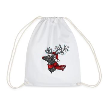 Cadeau de t-shirt de Noël de renne drôle - Sac de sport léger - blanc - Devant