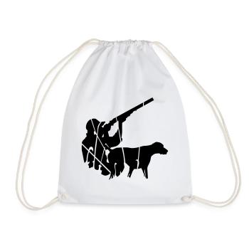 Hunter - Drawstring Bag - white - Front