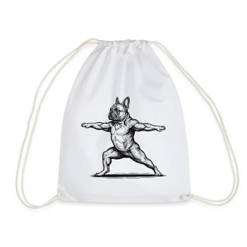 Drôle de cadeau bouledogue français - Sac de sport léger - blanc - Devant