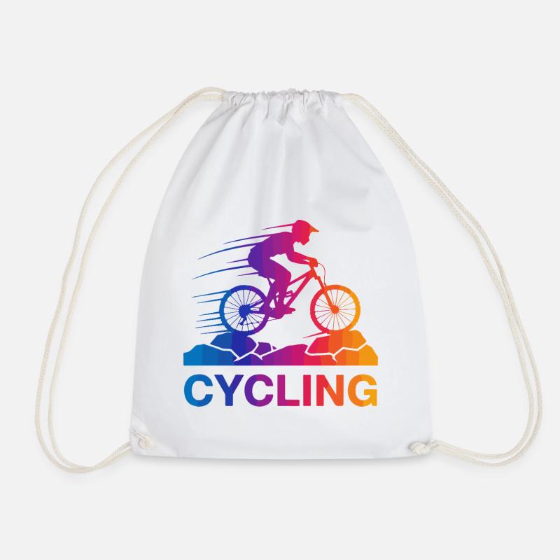 Rainbow Mountainbike-Sprung - Turnbeutel - Weiß