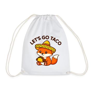 Bezaubernder Taco-Fuchs in Sombrero - Turnbeutel - Weiß - Vorne