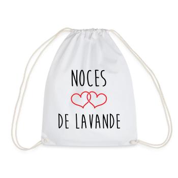 Lavender Wedding 46 Years - Drawstring Bag - white - Front