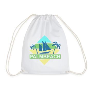 Palm Beach Summer Style Vacation Shirt - Drawstring Bag - white - Front