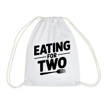 Eating for Two - Drawstring Bag - white - Front