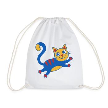 Saut magique du chat coloré - Sac de sport léger - blanc - Devant