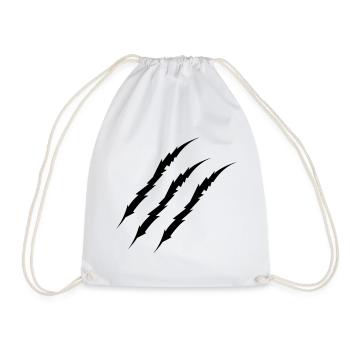 claw - Drawstring Bag - white - Front