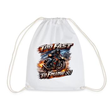 Trop rapide pour suivre Moto - Sac de sport léger - blanc - Devant
