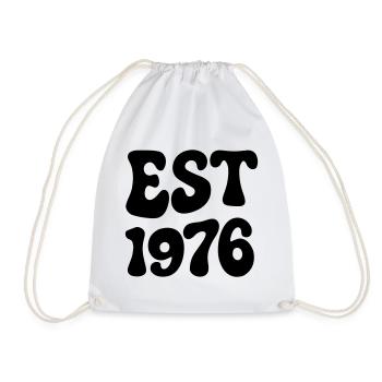 Born in 1976 - Drawstring Bag - white - Front