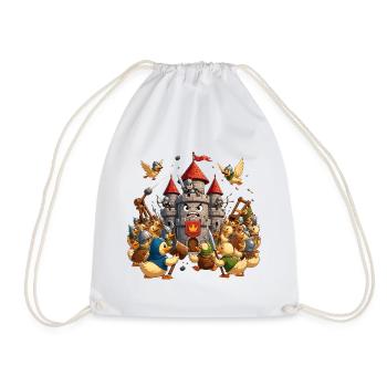 Duck fortress in the Knights' War - Drawstring Bag - white - Front