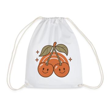Douce Sourire Rétro Cerise - Sac de sport léger - blanc - Devant