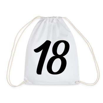 18 - Drawstring Bag - white - Front