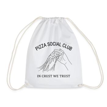 Pizza Social Club T-Shirt Gift Idea Style - Drawstring Bag - white - Front