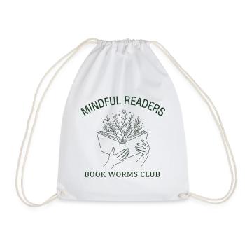 Book Club Book Lover Gift Vintage Style - Drawstring Bag - white - Front