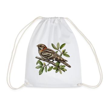 Engoulevent  | Caprimulgus ruficollis - Sac de sport léger - blanc - Devant