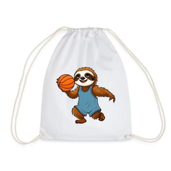 Faultiere Basketball - Turnbeutel - Weiß - Vorne
