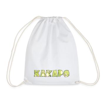 Funny Kakapo T-Shirt - Drawstring Bag - white - Front