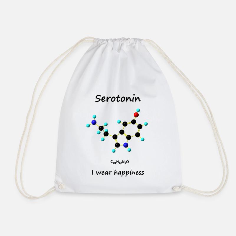 Serotonin - Rosie Aldrich - Drawstring Bag - white