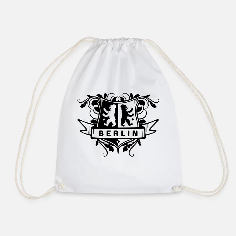 Berlin Bear Coat of Arms Hood Chiller Berlin - Drawstring Bag - white