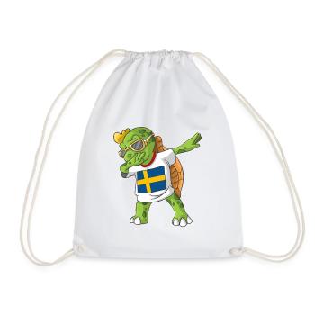 Suède tortue tamponnant - Sac de sport léger - blanc - Devant