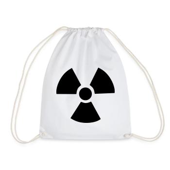 Radioactive Symbol - Drawstring Bag - white - Front