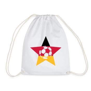 Fußball Deutschland Symbol Stern Fußballmannschaft - Turnbeutel - Weiß - Vorne