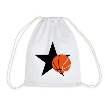 Basketball - Basket Ball - Game - Sport - Player - Drawstring Bag - white - Front