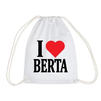 T-shirt J’adore Berta t-shirt idée cadeau - Sac de sport léger - blanc - Devant