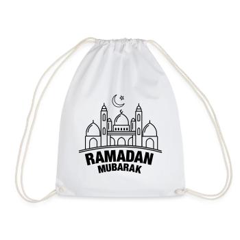 Ramadan Mubarak transparent - Drawstring Bag - white - Front