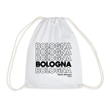 Design de lettrage de Bologne Émilie-Romagne - Sac de sport léger - blanc - Devant
