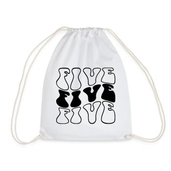 Cinq enfants 5e anniversaire garçons filles 5 ans - Sac de sport léger - blanc - Devant