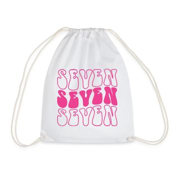 Seven 7th Birthday For Girls 7 Years Old - Drawstring Bag - white - Front