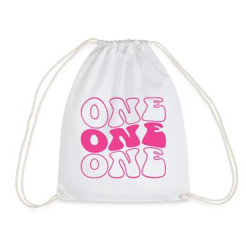 One 1st Birthday For Girls 1 Year Old - Drawstring Bag - white - Front