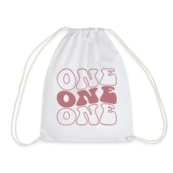 One 1st Birthday For Girls 1 Year Old - Drawstring Bag - white - Front