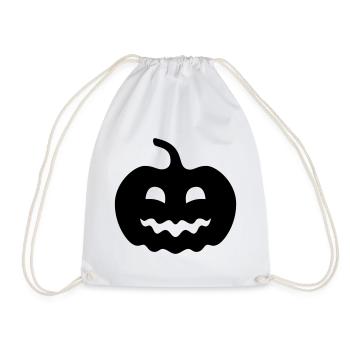 Halloween Kürbis - Turnbeutel - Weiß - Vorne