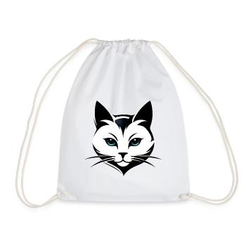 Logo de chat - Sac de sport léger - blanc - Devant
