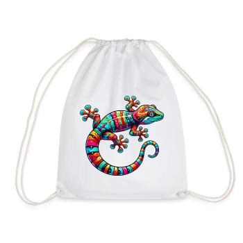 Gecko - Drawstring Bag - white - Front
