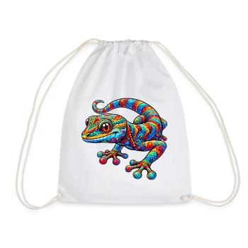 Gecko - Drawstring Bag - white - Front