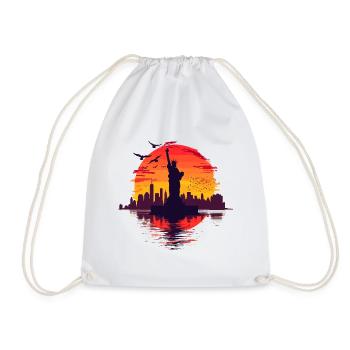 Statue de la Liberté de New York, Sun, États-Unis - Sac de sport léger - blanc - Devant