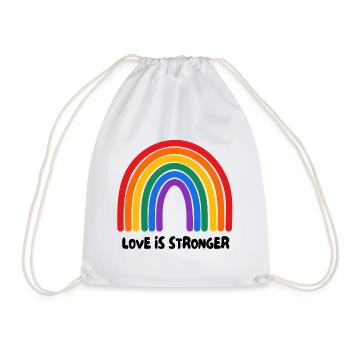 L’amour est plus fort. LGBT - Sac de sport léger - blanc - Devant