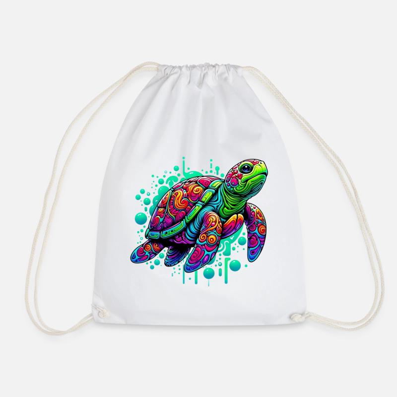 Schildkröte - Turnbeutel - Weiß