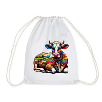 Vache - Sac de sport léger - blanc - Devant
