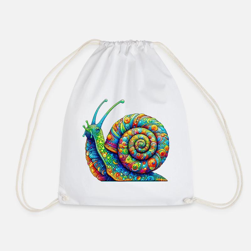 Schnecke - Turnbeutel - Weiß